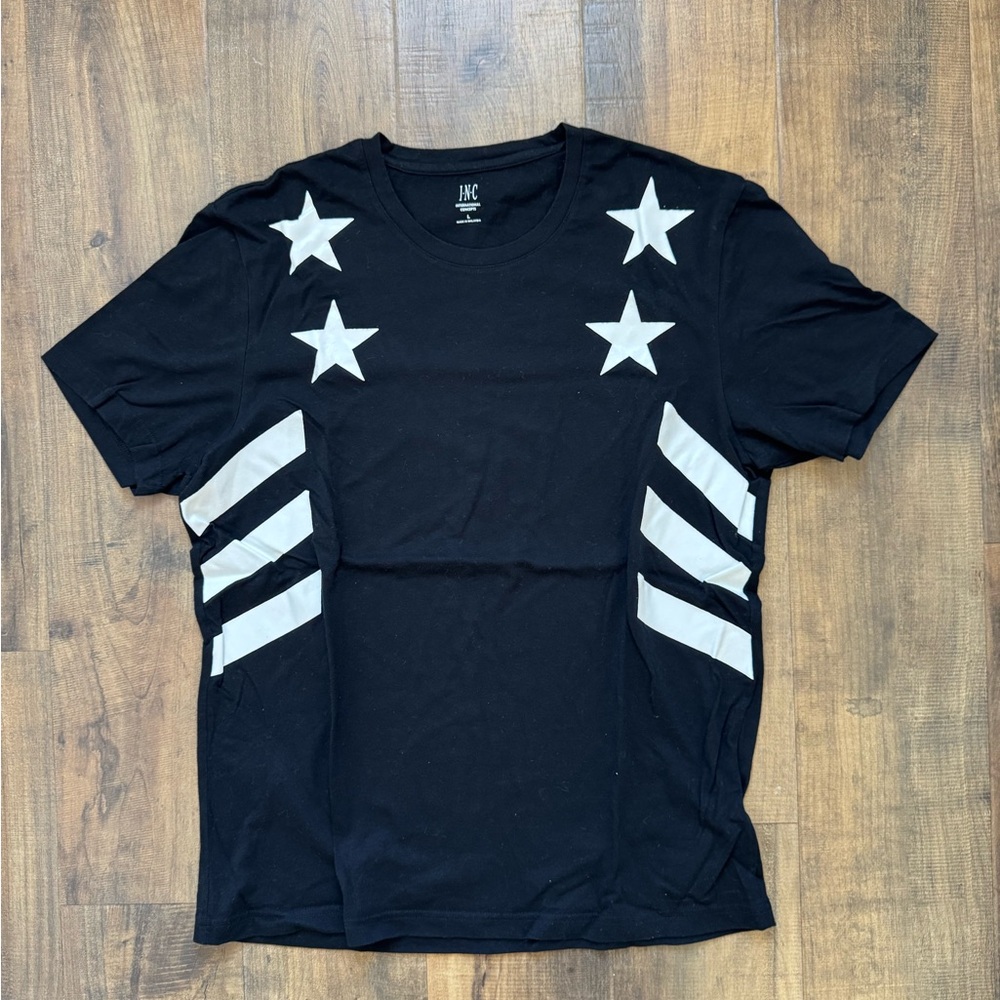 Black and White Star Pattern Men's Shirt